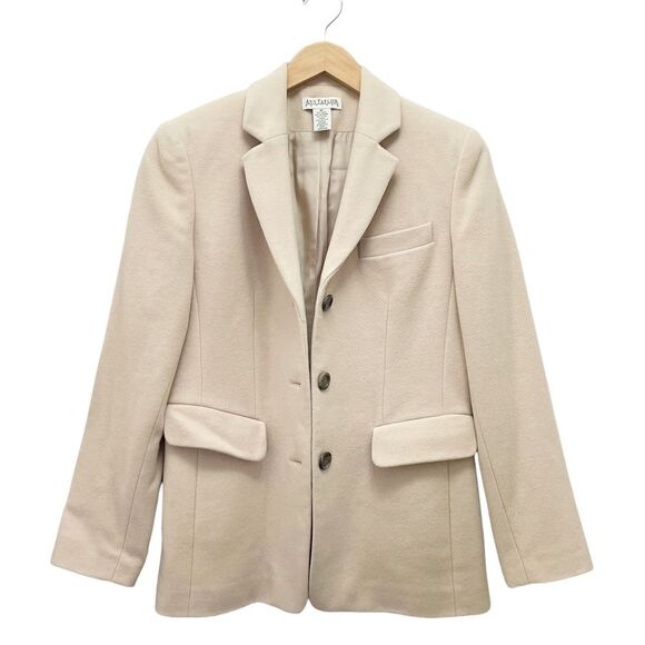 Ann Taylor Cashmere Wool Blend 3 Button Blazer Taupe Light Tan Size 4P 4 Petite - Picture 5 of 15